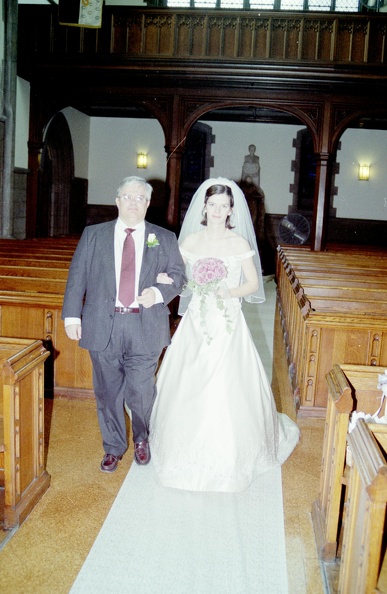 David Walking Erynn Down the Aisle